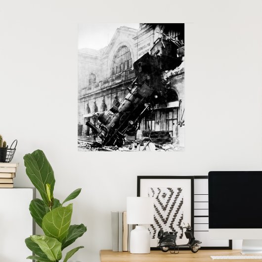 Train Wreck te Montparnasse, 22 oktober 1895 Poster (Thuiskantoor)