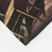 Train Yard Flower Garden van Stevan Dohanos Fleece Deken (Hoek)