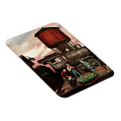 Train Yard Flower Garden van Stevan Dohanos Magneet (Rechterzijde)