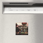 Train Yard Flower Garden van Stevan Dohanos Magneet (Insitu (Vaatwasser))