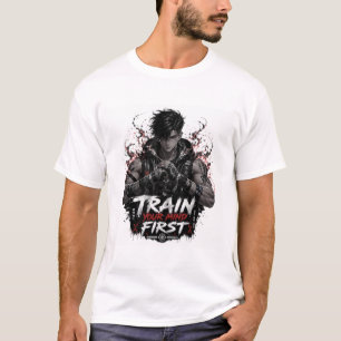 Train Your Mind First Anime Gym T-Shirt Donkere