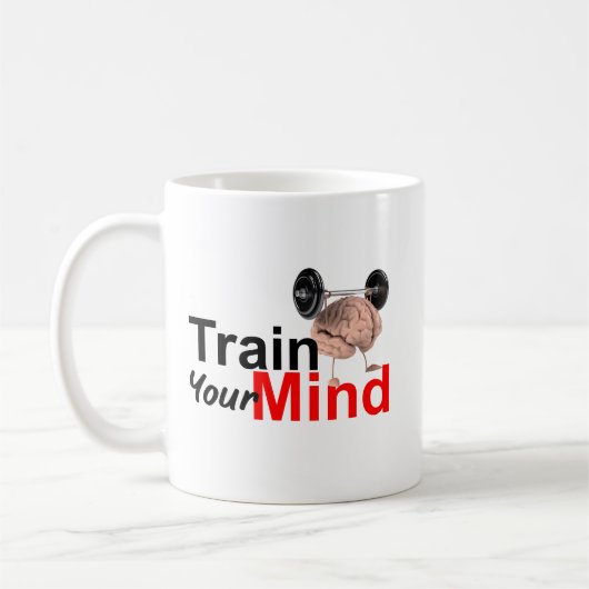 Train Your Mind Motivational Brain Workout Design Koffiemok (Links)