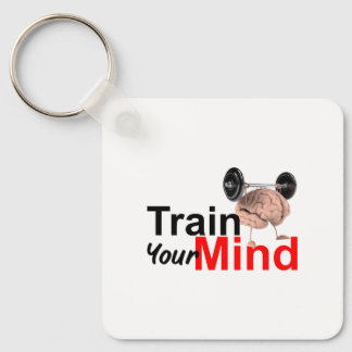 Train Your Mind Motivational Brain Workout Design Sleutelhanger