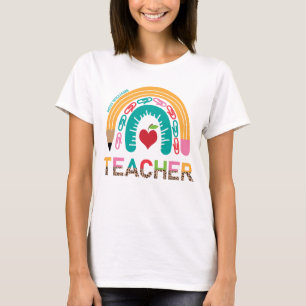 Trainbow Leopard School Typografie T-shirt