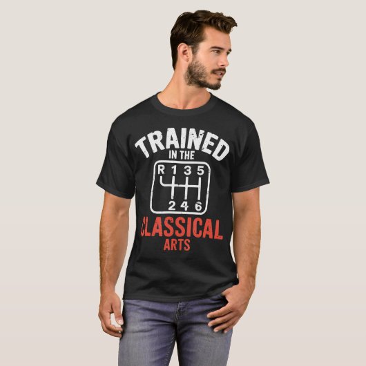 Trained In The Classical Arts Speed Manual Transmi T-shirt (Voorkant volledig)