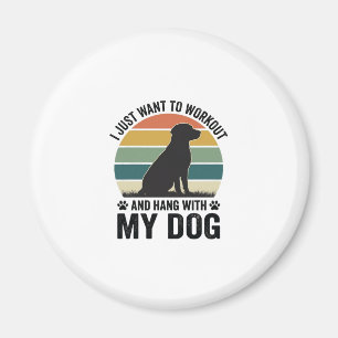 Trainen en rondhangen met mijn hond Vintage honden Magneet