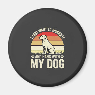 Trainen Met Mijn Hond Retro Zonsondergang Magneet