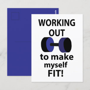 Trainen Workout Gewichten Trainen Briefkaart