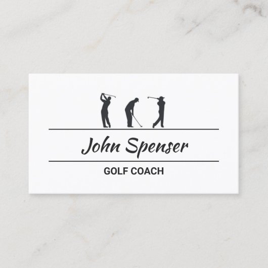 Trainer Coach Golf Simple Design Carte blanche (Devant)
