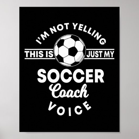 Trainer Coaching Voetbal Coach Moeder Vader Stem Poster (Voorkant)