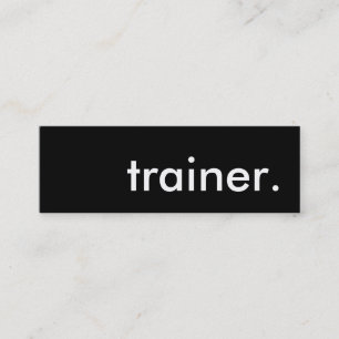 trainer. mini visitekaartje