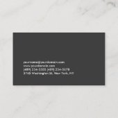 Trainer personnel gris foncé Carte de visite stand (Dos)