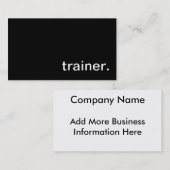 Trainer Visitekaartje (Voorkant / Achterkant)