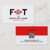 Trainer voor hulpbehoevendheid rood, zwart en wit visitekaartje (Voorkant / Achterkant)