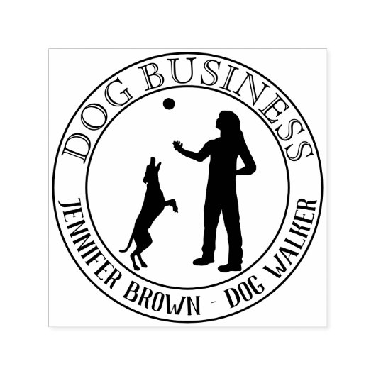 Trainer Walker Spelen met Dog Zelfinktende Stempel (Design)