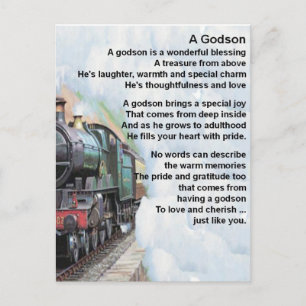 TrainGodson Poem Briefkaart