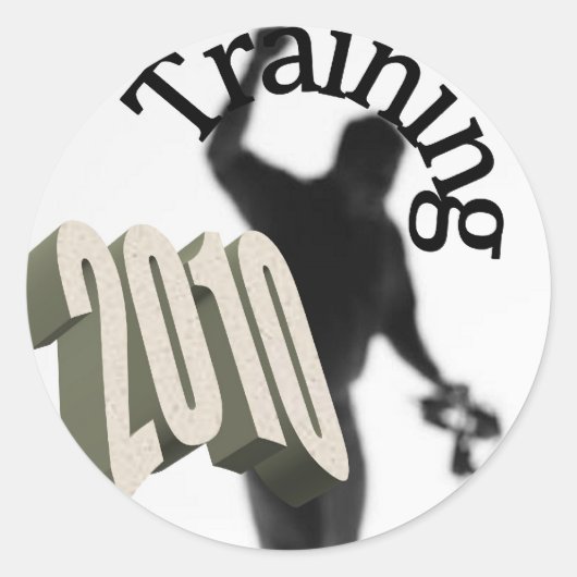 Training 2010 ronde sticker (Voorkant)