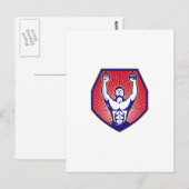 Training Athlete Rings Retro Briefkaart (Voorkant / Achterkant)