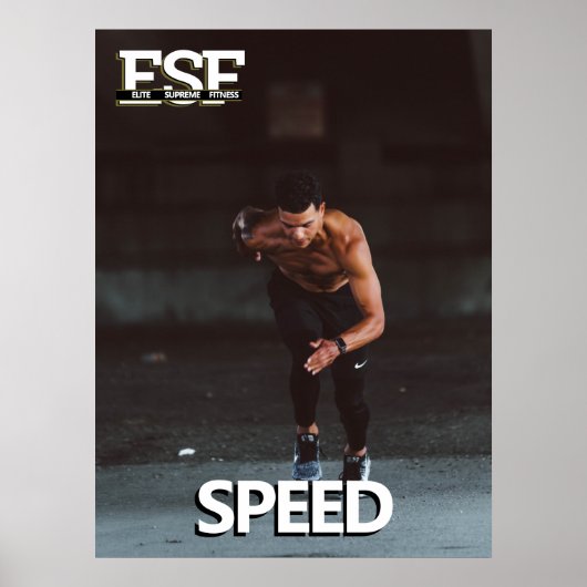 Training Fitness Business Logo Speed Poster (Voorkant)