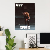 Training Fitness Business Logo Speed Poster (Thuiskantoor)