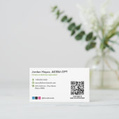 Training Fitness Coach | Black White Barcode Visitekaartje (Staand voorkant)