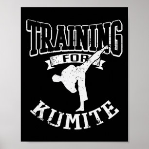 Training voor Kumite MMA Karate Taekwondo Martial  Poster