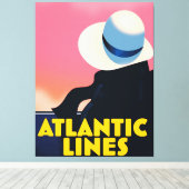 Trainingposter Atlantische lijnvaart Canvas Afdruk (Insitu (Houten vloer))