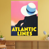 Trainingposter Atlantische lijnvaart Canvas Afdruk (Insitu (Woonkamer))