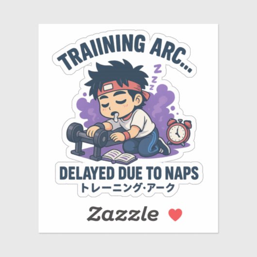 Trainingsboog… vertraagd door dutjes. sticker (Vel)