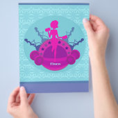 trainingsbrochure voor fitnessmeisjes flyer (Hand)