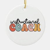 Trainingscoach Educatieve Coach Retro Keramisch Ornament (Voorkant)