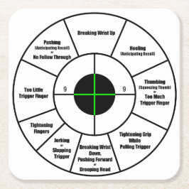 Trainingsdoel Vierkante Kartonnen Onderzetter