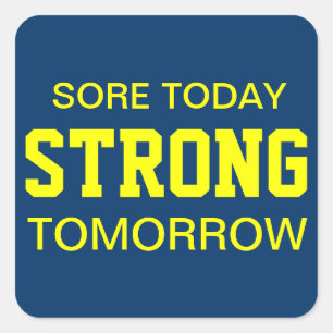Trainingsmotivatie Vierkante Sticker