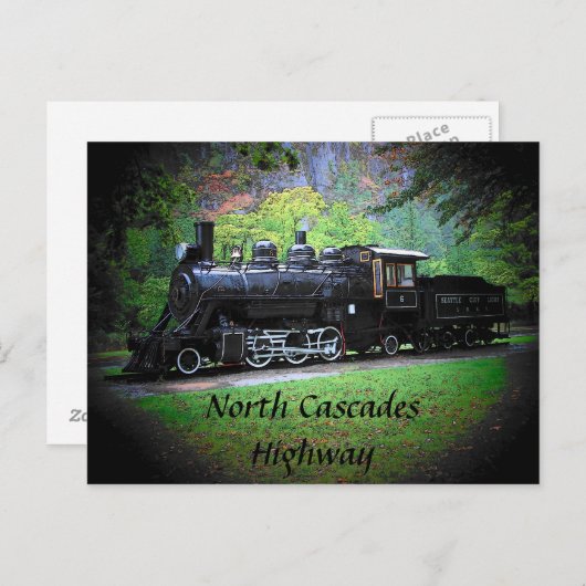 Trainingsmotor in ruste uit Seattle Briefkaart (Voorkant / Achterkant)