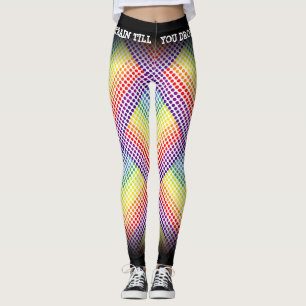 Trainingtot je regenboog/zwart laat vallen leggings