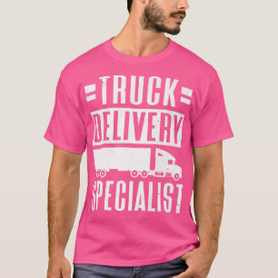 Trainingvrachtwagenchauffeur van de specialist op t-shirt