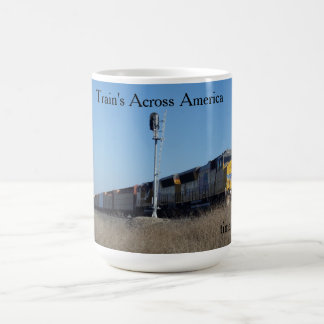 Train's Across America Hot Beverage mug. Magische Mok