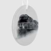 Trains de train noir et blanc (devant)