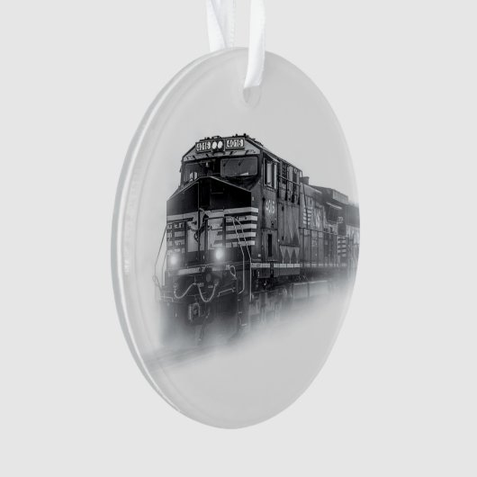 Trains de train noir et blanc (devant)