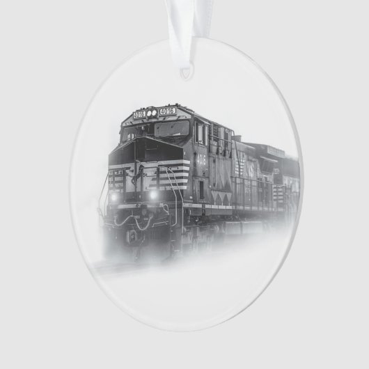 Trains de train noir et blanc (devant)