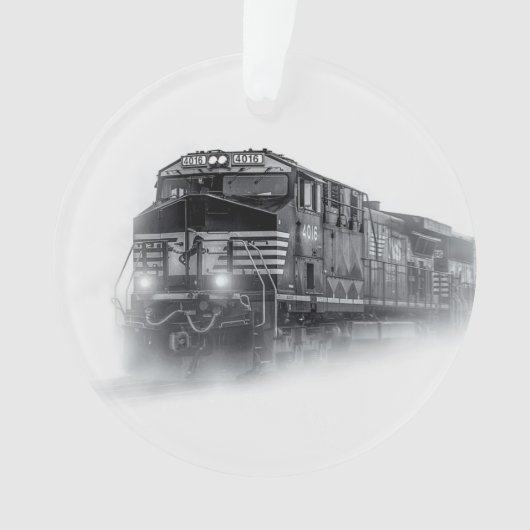 Trains de train noir et blanc (devant)