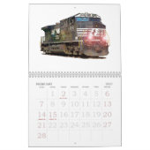 Trains et calendrier mural de paysage de chemin de (Feb 2027)