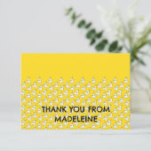 Trains Jaunes mignons en Carte de remerciements (Debout devant)