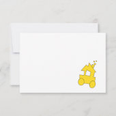 Trains Jaunes mignons en Carte de remerciements (Dos)