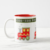 Trains Mug à café à deux tons (Gauche)