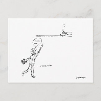 trainspotter-briefkaart briefkaart