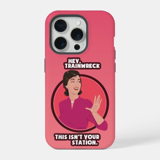 Trainwrak! Roze verloop achtergrond. iPhone Hoesje (Achterkant)