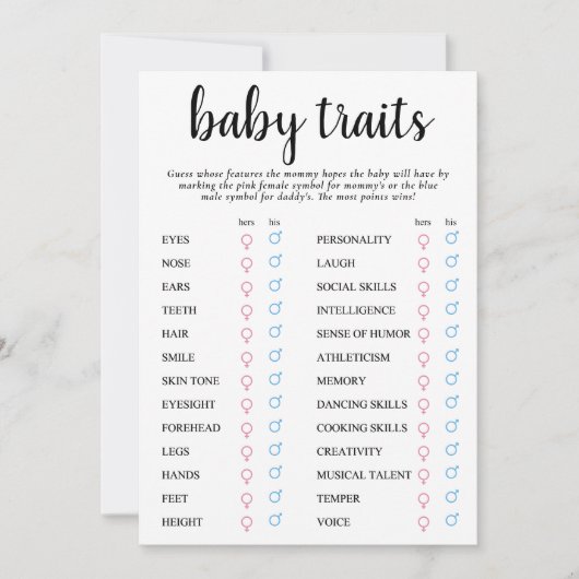 Trait de bébé moderne simple | Carte de saké class (Devant)