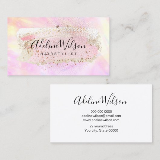 trait de brosse de peinture et carte de visite de  (Devant / Derrière)