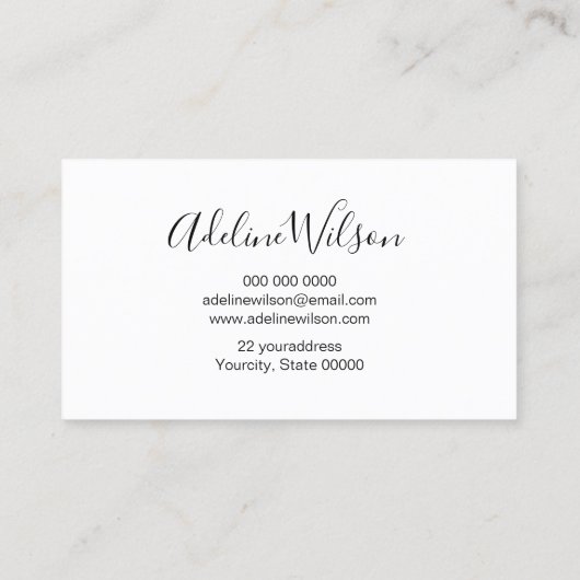 trait de brosse de peinture et carte de visite de  (Dos)